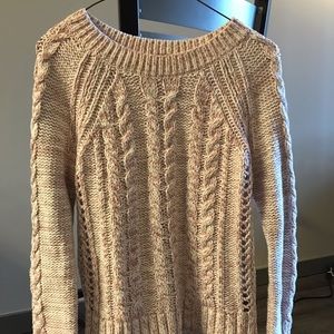 Pink and White Chunky GAP Sweater